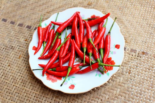 the chillis in the plate

