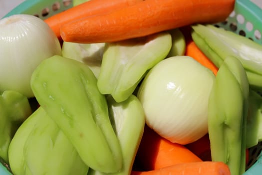 The vegetables and the fruits