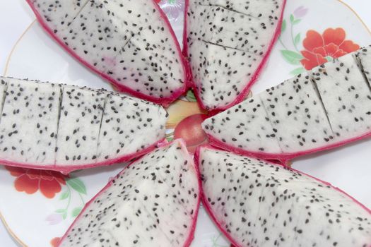 dragon fruit on plate