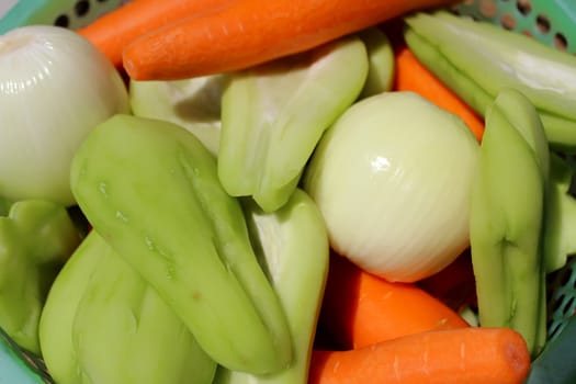 The vegetables and the fruits