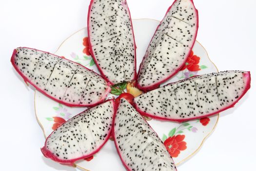 dragon fruit on plate
