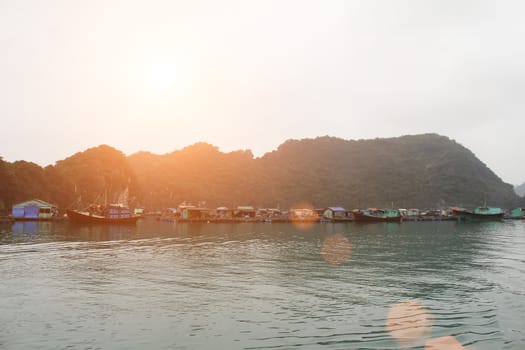 fishing village on the sea, vietnam