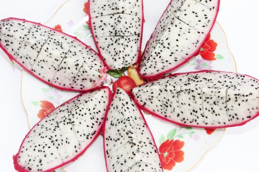dragon fruit on plate