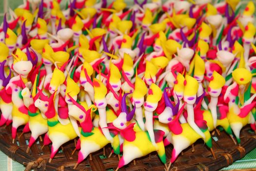 Tohe, the traditional toys in Vietnam made by colored rice powder