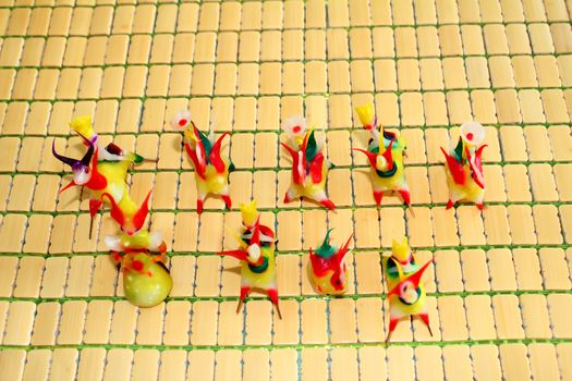 Tohe, the traditional toys in Vietnam made by colored rice powder