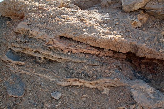 Detail of crystal vein in the sand,Crystal mountain,Egypt