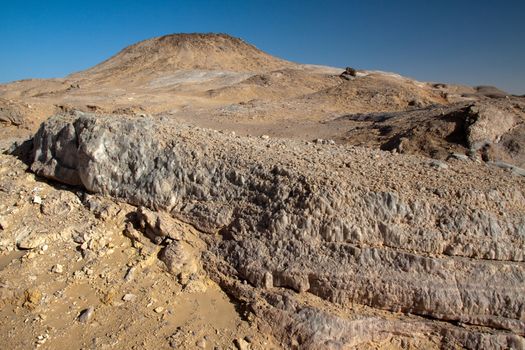 Crystal mountain, the hill near Farafra oasis ,Egypt