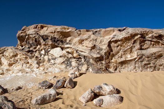 Crystal mountain, the crystal hills near Farafra oasis ,Egypt