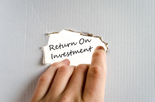 Return on investment text concept isolated over white background