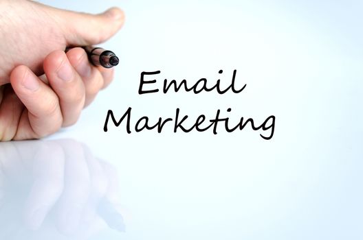 Email marketing text concept isolated over white background