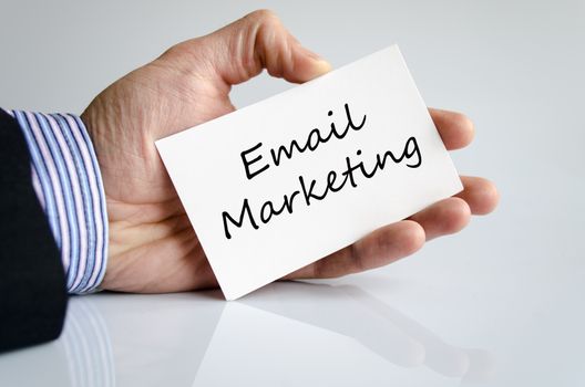 Email marketing text concept isolated over white background