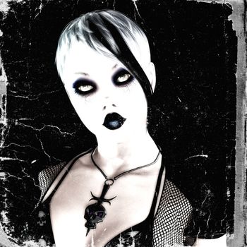 Digital Illustration of a Gothic Female