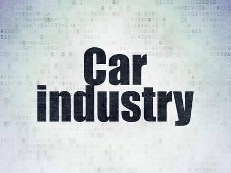 Industry concept: Painted black word Car Industry on Digital Paper background