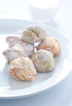 Sicilian biscuits made with almond paste, italy