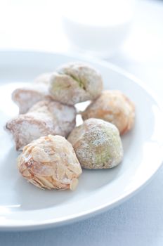 Sicilian biscuits made with almond paste, italy