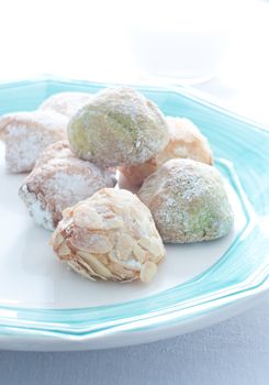 Sicilian biscuits made with almond paste, italy