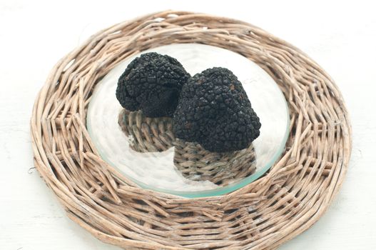 Blacks winter truffles from Umbria called scorzoni, italy