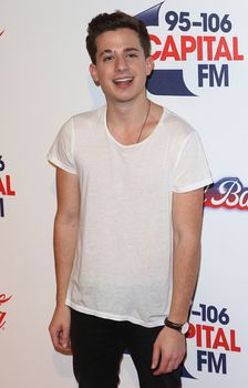 UNITED KINGDOM, London: Charlie Puth attends the Capital FM Jingle Bell Ball at 02 Arena in London on December 6, 2015. 