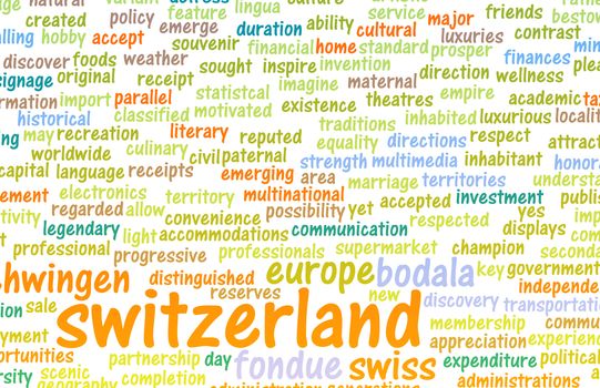 Switzerland as a Country Abstract Art Concept