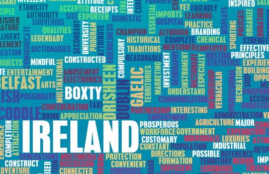 Ireland as a Country Abstract Art Concept