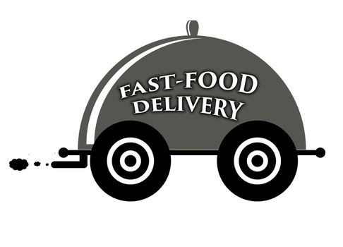 Fast-food delivery icon.