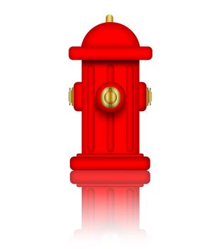 Fire Hydrant illustration over a white background.