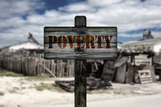 Poverty in township concept.