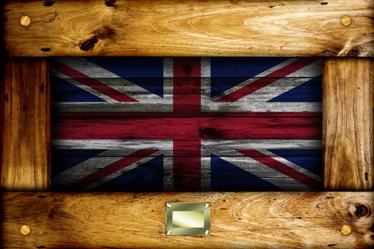 Wooden Grunge Flag Of United Kingdom Of Great Britain And Northern Ireland.