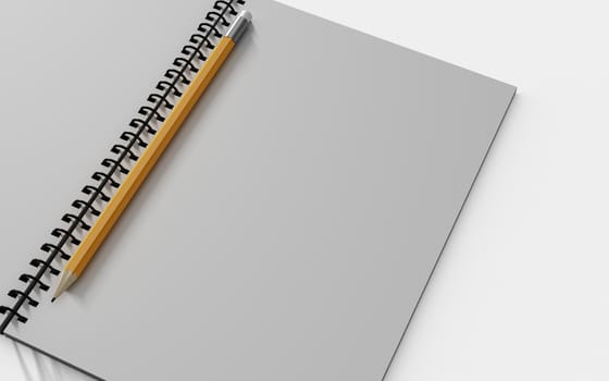 Blank note paper with pen. isolated on white, business object.