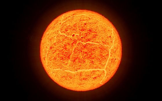 Illustration of a alien sun.