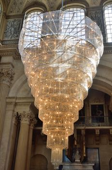 Grand conical chandelier