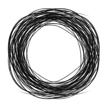 abstract circle hand draw by crayon use for background