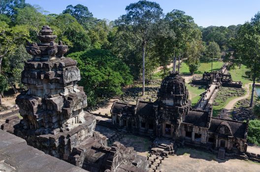 Baphuon temple in Angkor Thom, Siem Reap, Cambodia. View from above