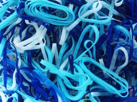 Hair elastic band blue color