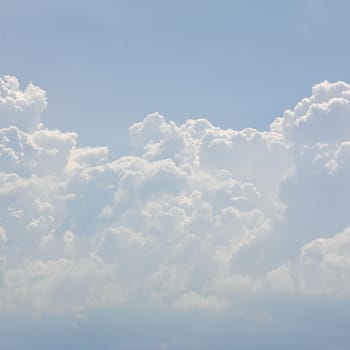 View white cloud with blue sky background