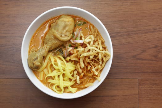 Curry noodle with chicken (Khao Soi), Northern Thailand cuisine