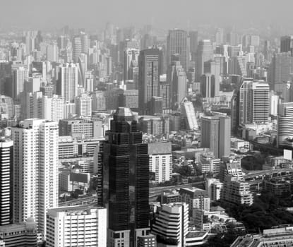 Top view city at Bangkok in Thailand