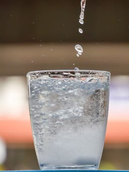 Water splash in glass