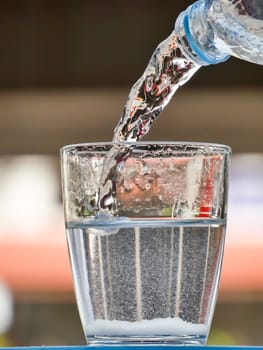 Water splash in glass