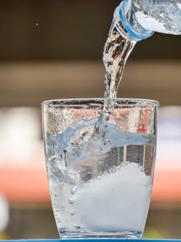 Water splash in glass