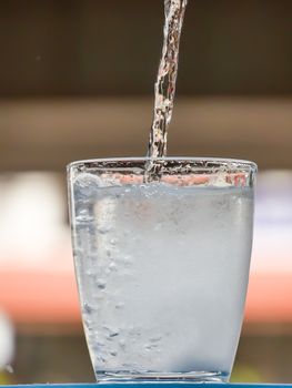 Water splash in glass