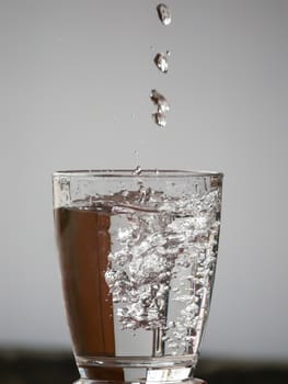 Strawberry Water splash in glass