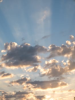 Sunset sky and cloud.
