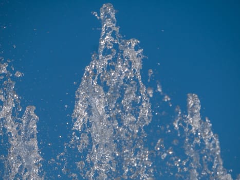 Water splash With blue background