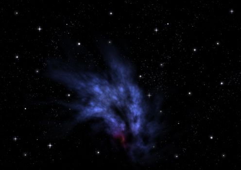 Far being shone nebula and star field against space. "Elements of this image furnished by NASA".