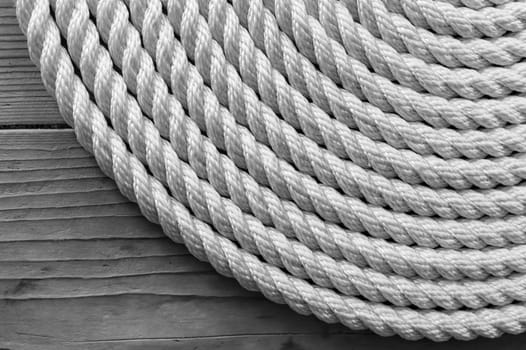 Rope Coil black and white