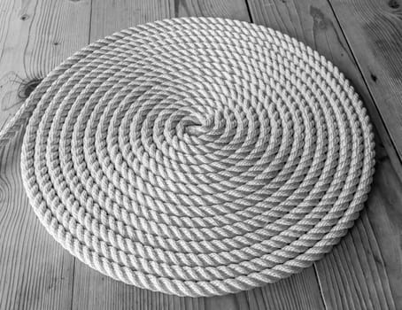 Rope Coil black and white