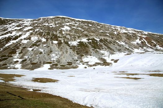 Campo Felice, Abruzzo mountain landscape in Italy