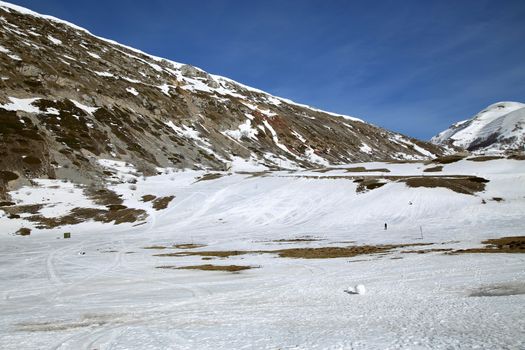 Campo Felice, Abruzzo mountain landscape in Italy