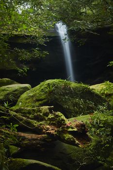 Thamyai Waterfall at phu Kradueng national park Loei Province,Thailand.